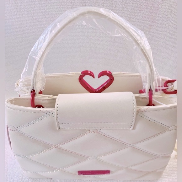 Betsey Johnson XO Double Compartment Hattie Small Satchel / Crossbody - Picture 5 of 14